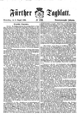 Fürther Tagblatt Donnerstag 2. August 1866