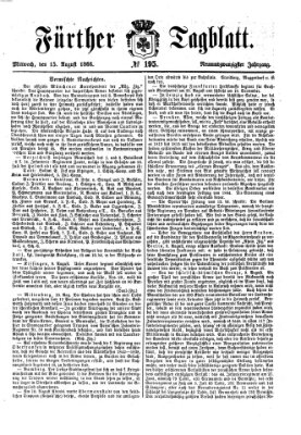 Fürther Tagblatt Mittwoch 15. August 1866