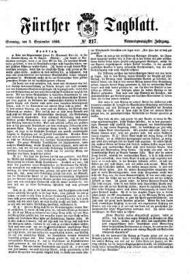 Fürther Tagblatt Sonntag 9. September 1866