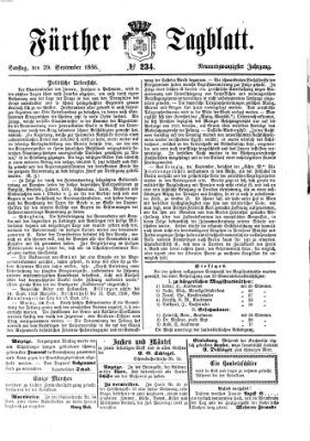 Fürther Tagblatt Samstag 29. September 1866