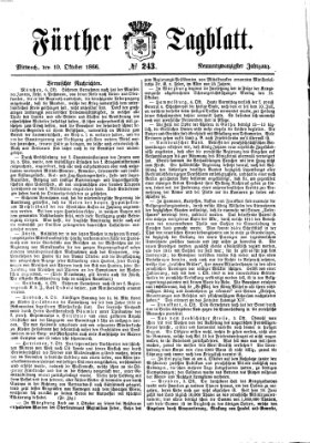 Fürther Tagblatt Mittwoch 10. Oktober 1866