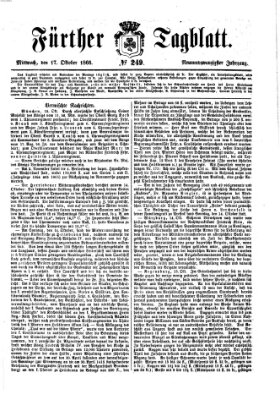Fürther Tagblatt Mittwoch 17. Oktober 1866