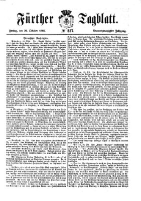 Fürther Tagblatt Freitag 26. Oktober 1866