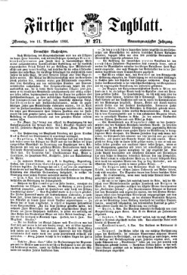Fürther Tagblatt Sonntag 11. November 1866