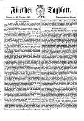 Fürther Tagblatt Sonntag 25. November 1866