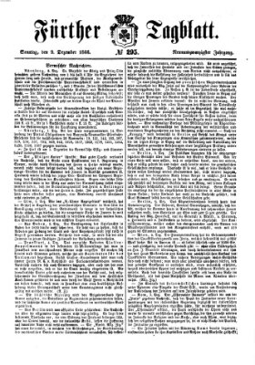 Fürther Tagblatt Sonntag 9. Dezember 1866