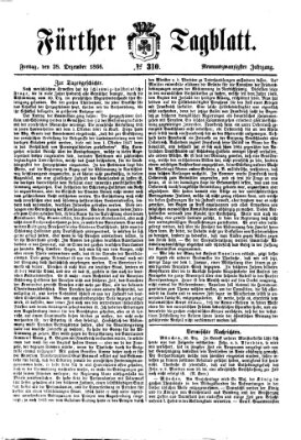 Fürther Tagblatt Freitag 28. Dezember 1866