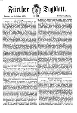 Fürther Tagblatt Sonntag 10. Februar 1867