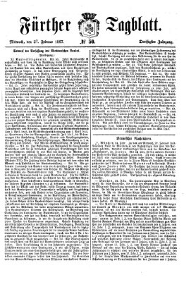Fürther Tagblatt Mittwoch 27. Februar 1867
