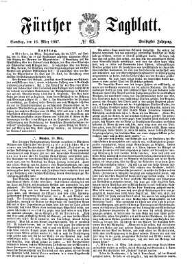 Fürther Tagblatt Samstag 16. März 1867