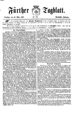 Fürther Tagblatt Samstag 30. März 1867