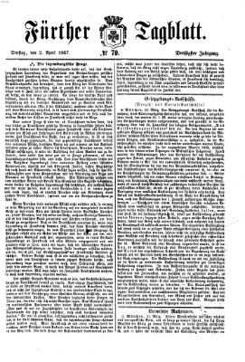Fürther Tagblatt Dienstag 2. April 1867