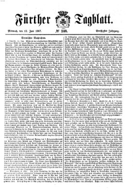 Fürther Tagblatt Mittwoch 12. Juni 1867