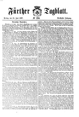 Fürther Tagblatt Freitag 28. Juni 1867