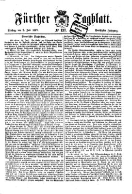 Fürther Tagblatt Dienstag 2. Juli 1867
