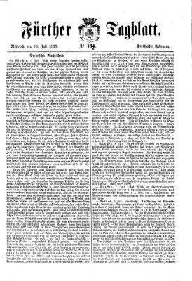 Fürther Tagblatt Mittwoch 10. Juli 1867