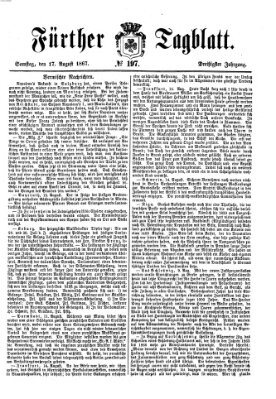 Fürther Tagblatt Samstag 17. August 1867