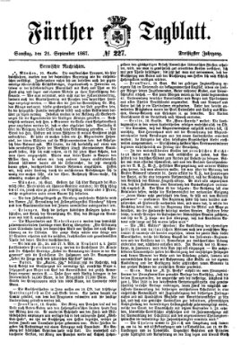 Fürther Tagblatt Samstag 21. September 1867