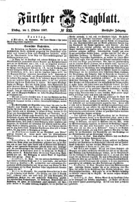 Fürther Tagblatt Dienstag 1. Oktober 1867