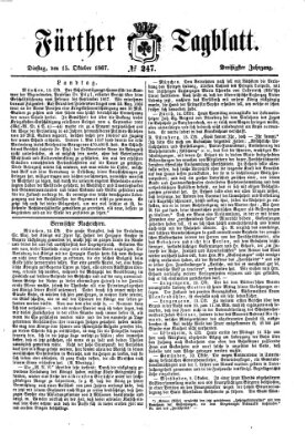 Fürther Tagblatt Dienstag 15. Oktober 1867