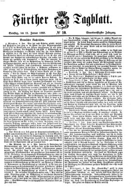 Fürther Tagblatt Samstag 11. Januar 1868