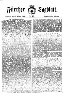 Fürther Tagblatt Donnerstag 13. Februar 1868