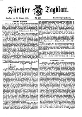 Fürther Tagblatt Samstag 29. Februar 1868