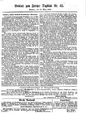 Fürther Tagblatt Sonntag 15. März 1868