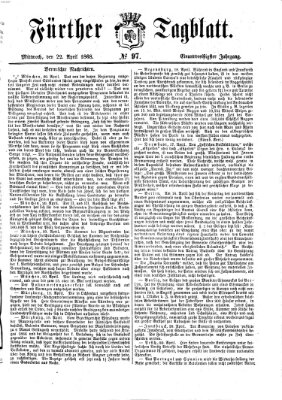 Fürther Tagblatt Mittwoch 22. April 1868