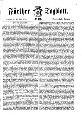 Fürther Tagblatt Sonntag 26. April 1868