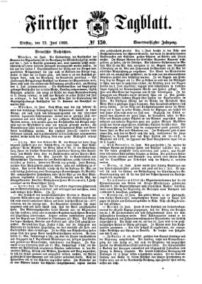 Fürther Tagblatt Dienstag 23. Juni 1868
