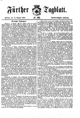 Fürther Tagblatt Freitag 14. August 1868