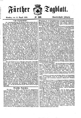 Fürther Tagblatt Samstag 15. August 1868