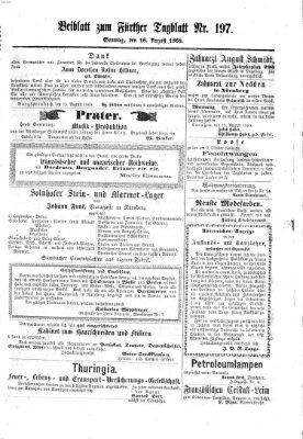 Fürther Tagblatt Sonntag 16. August 1868