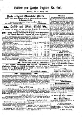 Fürther Tagblatt Sonntag 23. August 1868