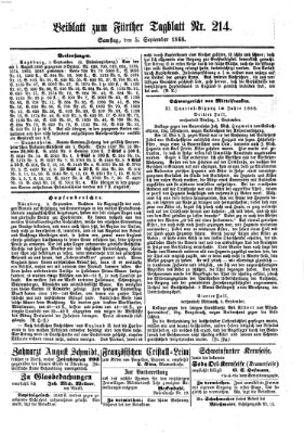 Fürther Tagblatt Samstag 5. September 1868