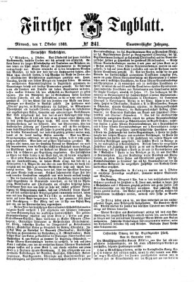 Fürther Tagblatt Mittwoch 7. Oktober 1868