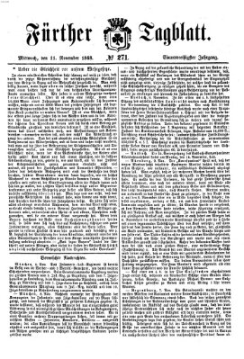 Fürther Tagblatt Mittwoch 11. November 1868