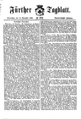 Fürther Tagblatt Donnerstag 12. November 1868