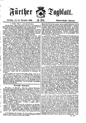 Fürther Tagblatt Samstag 14. November 1868