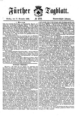 Fürther Tagblatt Dienstag 17. November 1868