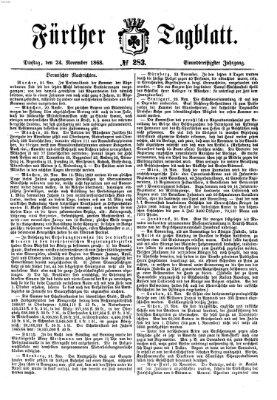 Fürther Tagblatt Dienstag 24. November 1868