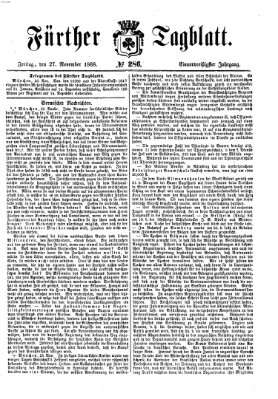 Fürther Tagblatt Freitag 27. November 1868