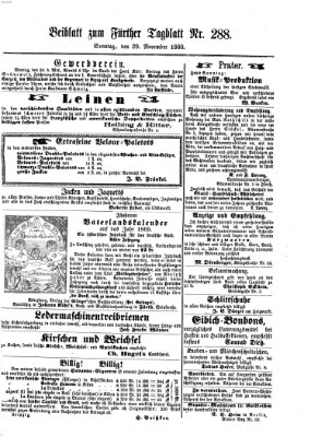 Fürther Tagblatt Sonntag 29. November 1868