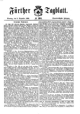 Fürther Tagblatt Sonntag 6. Dezember 1868
