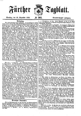 Fürther Tagblatt Samstag 19. Dezember 1868