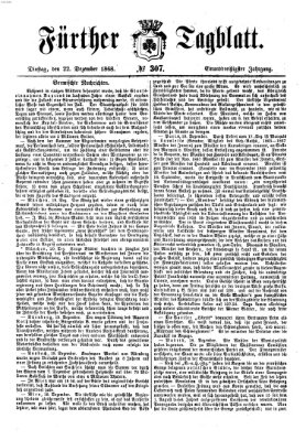 Fürther Tagblatt Dienstag 22. Dezember 1868