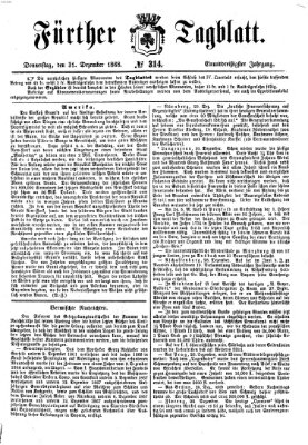 Fürther Tagblatt Donnerstag 31. Dezember 1868