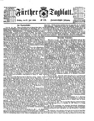 Fürther Tagblatt Dienstag 27. Juli 1869