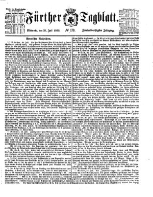 Fürther Tagblatt Mittwoch 28. Juli 1869